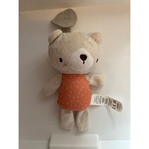 Ingenuity Nate the Bear Plush Hanging Stroller Travel Toy Beige Orange 12126